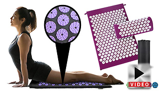 Acupressure Meditation Mat with Pillow & Bag - 5 Colours