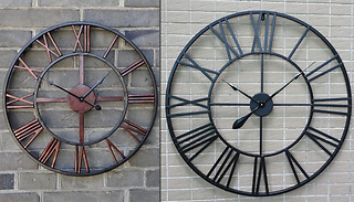 Giant Vintage Style Wall Clock - 3 Colours