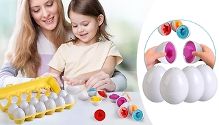 12-Piece Kids Shape-Matching Egg Toy - 5 Designs 