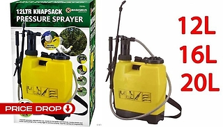 12, 16, or 20L Garden Pressure Sprayer - For Fence Painting & Weedkill ...
