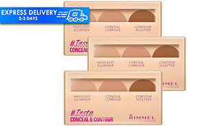 3 Rimmel Insta Conceal & Contour Palette - 3 Colours