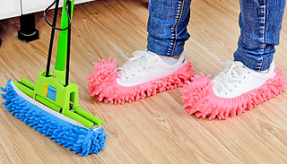2-Pairs Chenille Fibre Washable Duster Slippers - 2 Colours