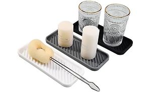 2-Pack Silicone Sink Tray - 3 Colours