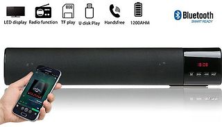 2-in-1 Wireless Surround Soundbar & Clock - 5 Colours!