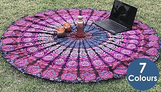 Bohemian Mandala Round Beach Picnic Towel - 7 Colours