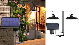 Garden Solar Pendant Hanging Light - Single or Double Head