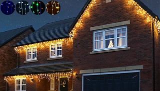 200 LED Icicle String Chaser Christmas Lights - 3 Colours