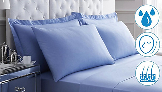 1 or 2 Cooling Blue Cotton Pillowcases