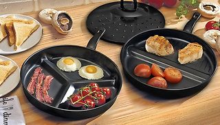 3-Piece Non-Stick Divider Frying Pan Set