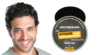 Groomarang Activated Charcoal & Coconut Shell Whitening Powder - Mint...