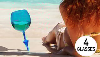 Bespoke Floating Outdoor Wine Glass Stake - Set of 4