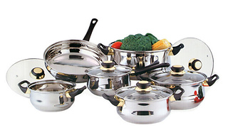 12-Piece Stainless Steel Pot & Pan Set