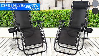 Pair of Zero Gravity Loungers - 2 Colours