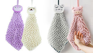 Cartoon Chenille Hand Towel - 4 Colours