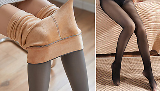 1, 2, or 3-Pack Thick Stretch Fleece-Lined Leggings - 3 Colours