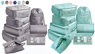 8-Piece Packing Cube Set - 7 Colours