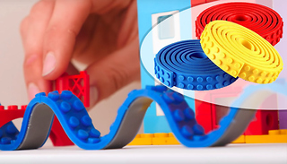 LEGO Compatible Flexible Toy Building Strips - 4, 8 or 12