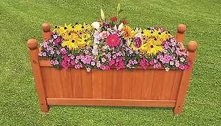 1 or 2 Rectangular Wooden Garden Planters - 2 Sizes