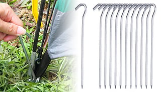 50-Pack of Galvanised Steel 9-Inch Tent Pegs
