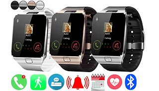9-in-1 Touch Smartwatch with Heart Monitor & HD Cam - 4 Colours