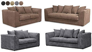 Michigan Jumbo Cord 3 Seater + 2 Seater Set - 6 Colours