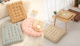 Novelty Biscuit Plush Pillow - 2 Shapes, 4 Colours
