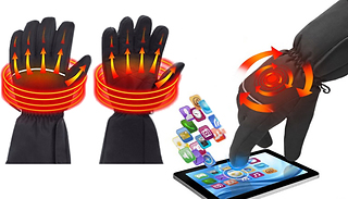 Electric Windproof Heated Gloves with Touch Screen Sensor