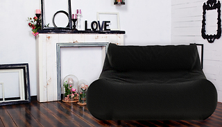 Large Faux Leather Beanbag Sofa - 3 Colours