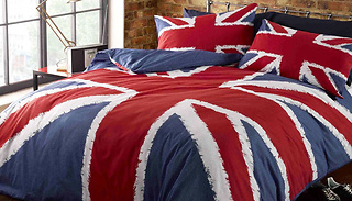 Union Jack Design Duvet Cover Set - 3 Sizes