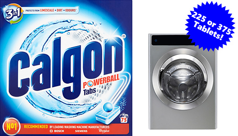 Calgon Powerball 2 in 1 Washing Machine Tablets Tabs Limescale & Dirt Protection 
